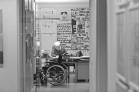 Robert Burda an seinem Atelierplatz