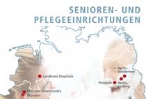 Eine Seite aus der Broschüre "Senioren- und Pflegeeinrichtungen"